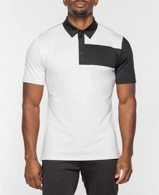 Men's Athletic Fit Chest Block Polo